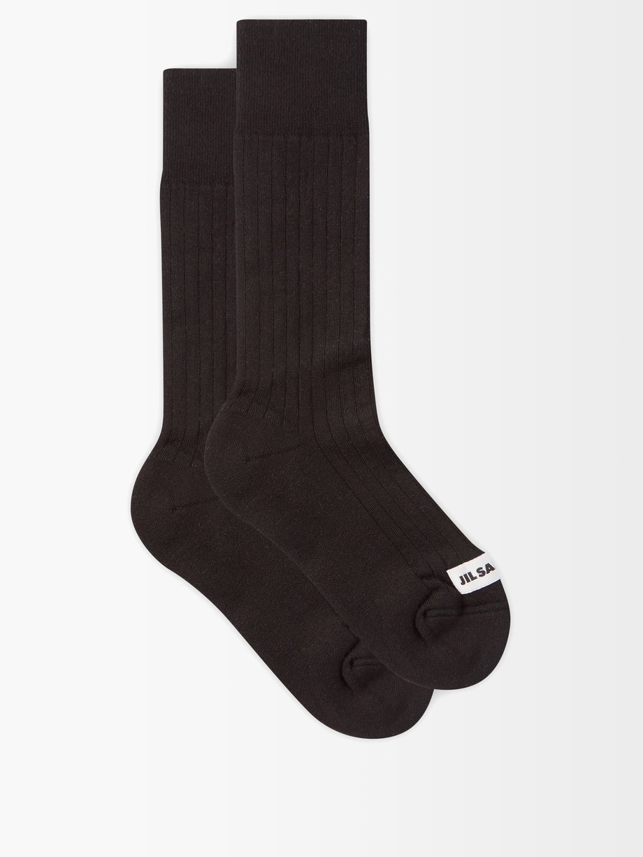 Black Logo organic-cotton socks | Jil Sander | MATCHESFASHION UK