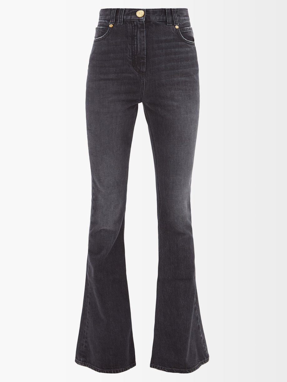 Black High-rise bootcut jeans | Balmain | MATCHESFASHION UK