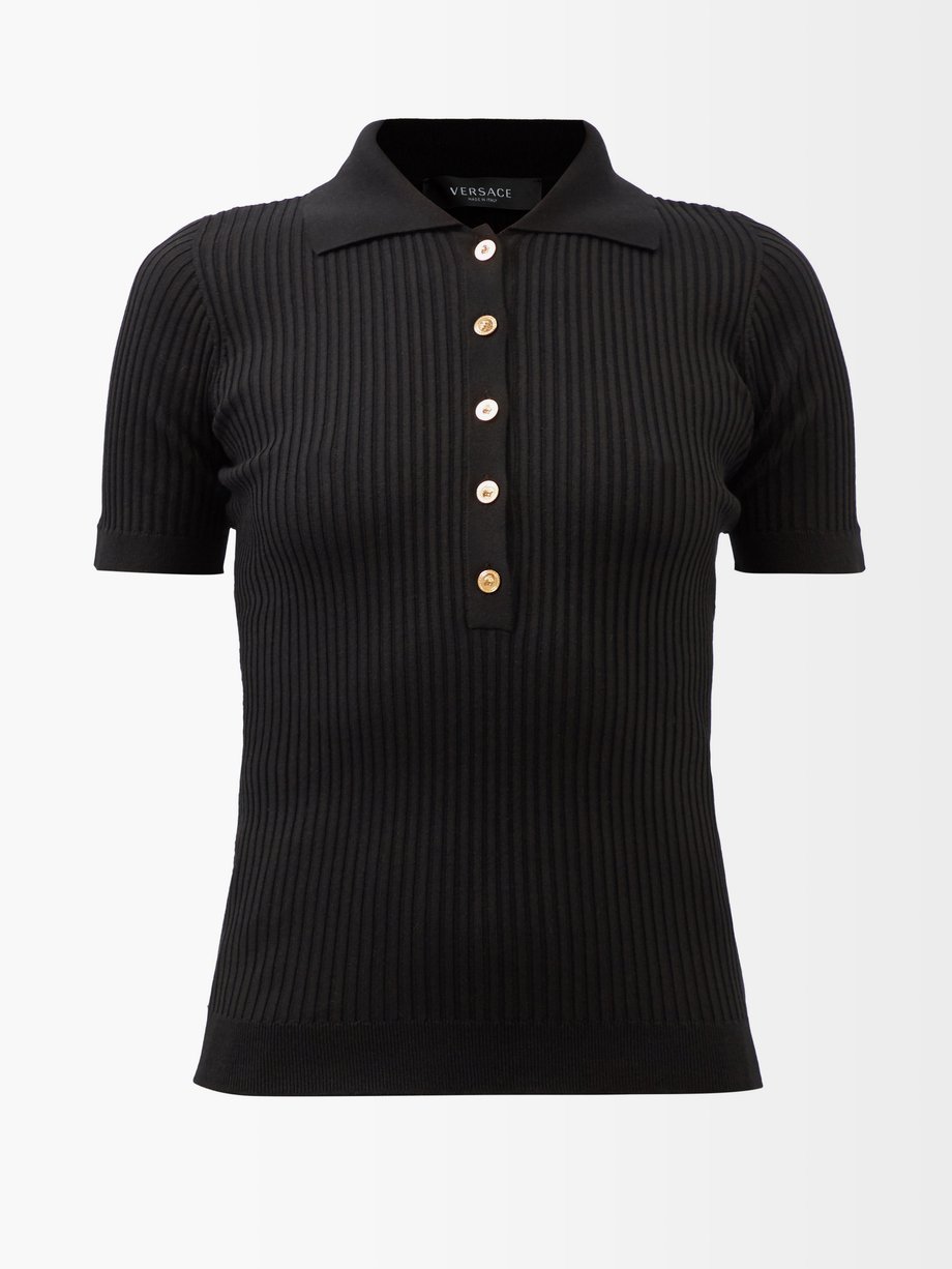 versace silk polo