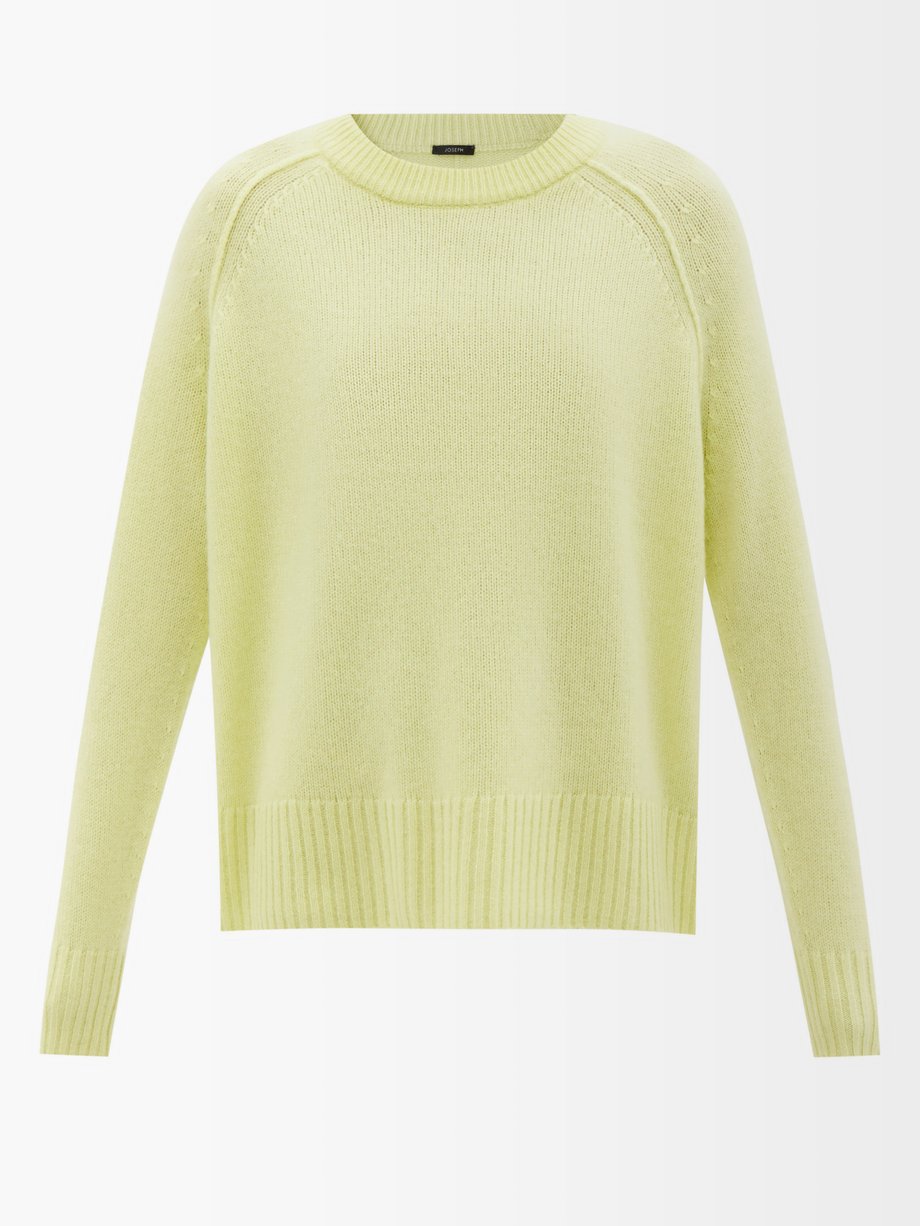 Yellow Brushed-cashmere sweater | Joseph | MATCHESFASHION UK