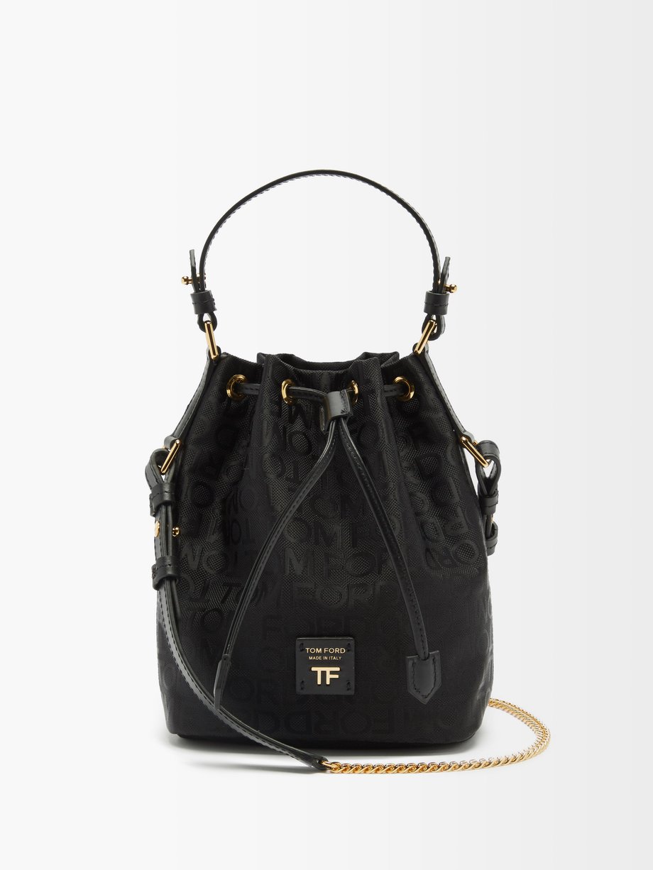 Black Logo-jacquard bucket bag | Tom Ford | MATCHESFASHION US