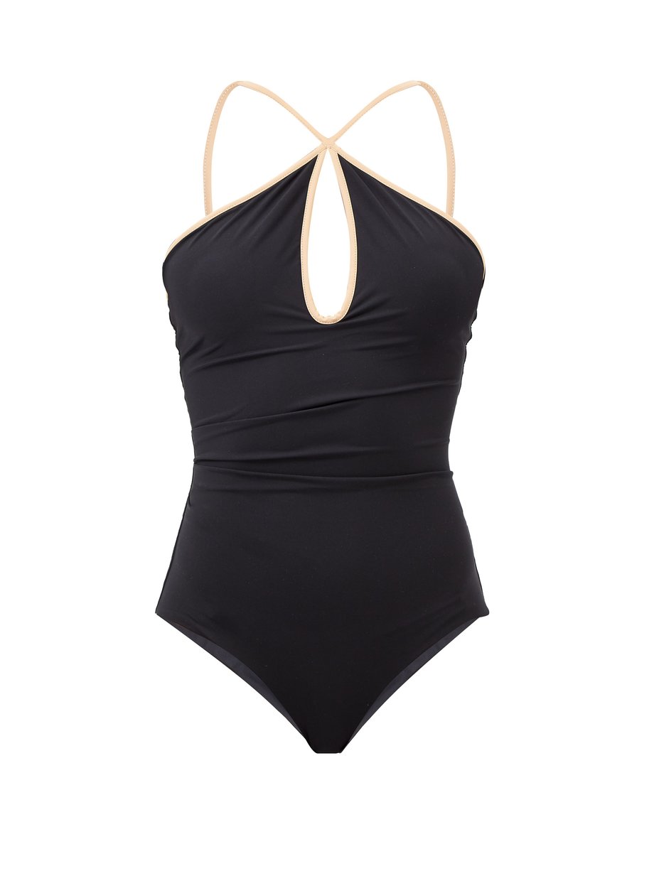Black Unbroken keyhole-neck swimsuit | Johanna Ortiz | MATCHESFASHION US
