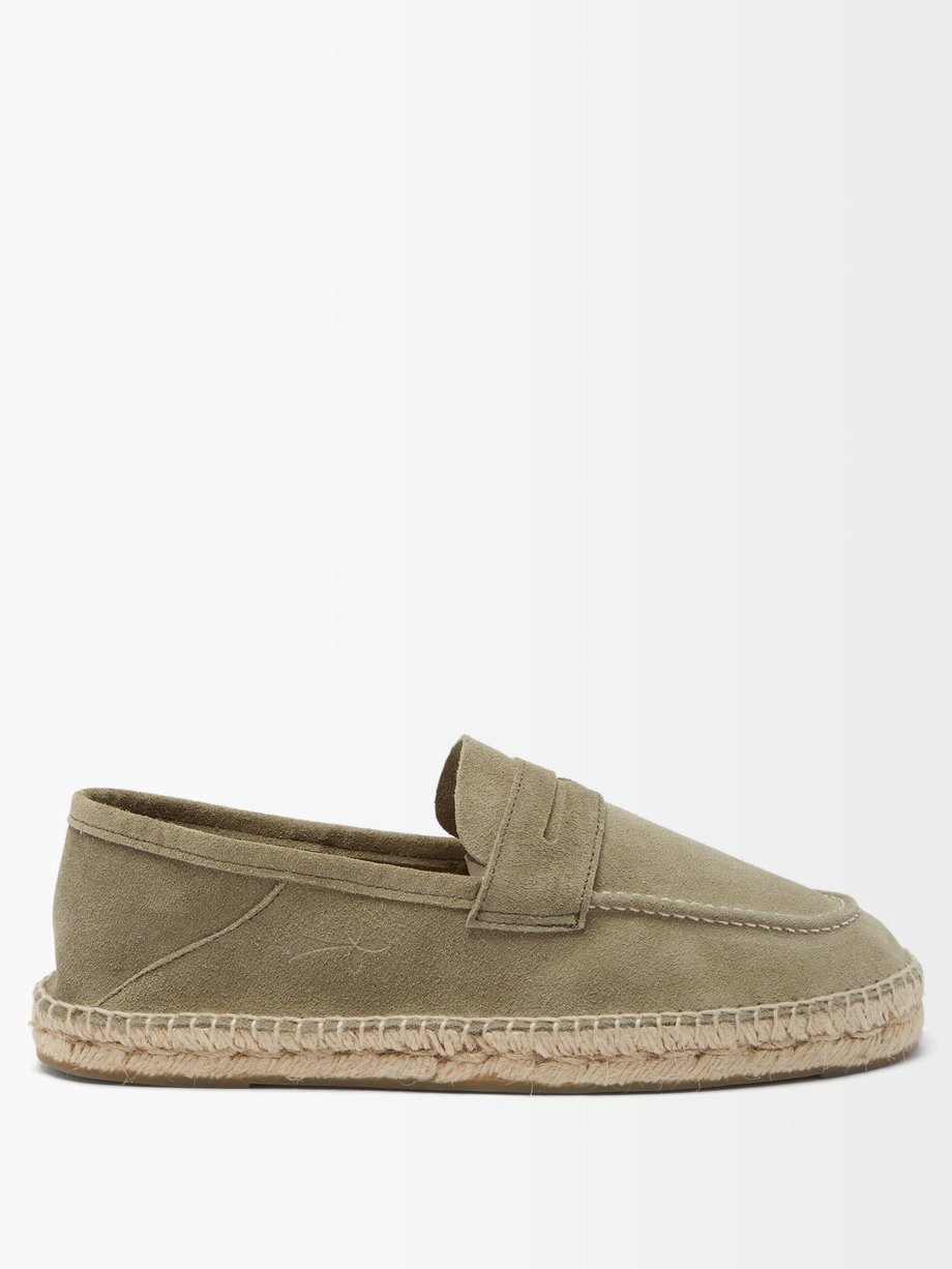 Green Hamptons suede loafers | Manebí | MATCHESFASHION AU