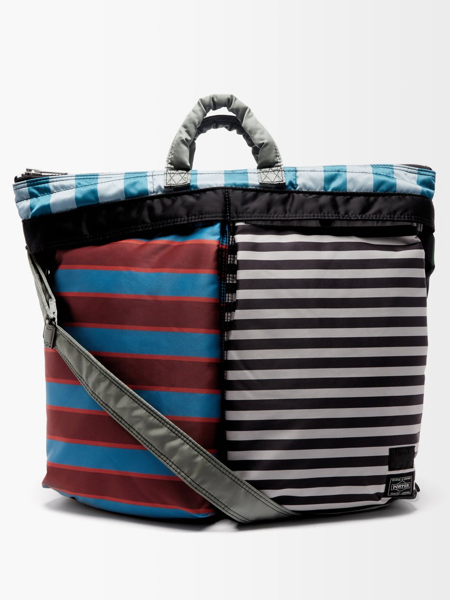폴 스미스 Paul Smith Print X Porter striped nylon tote bag