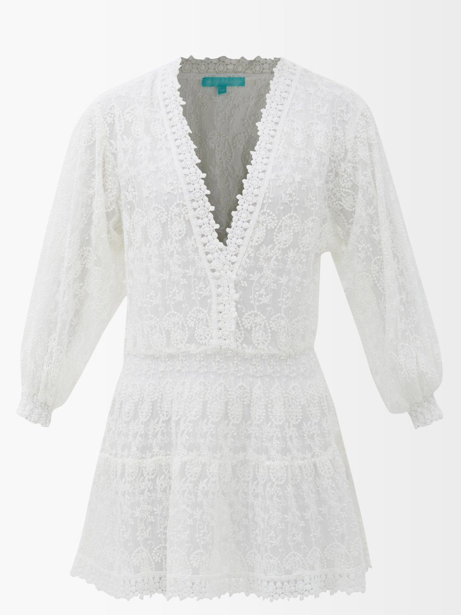 Melissa Odabash White Lara crochet-lace kaftan | 매치스패션, 모던 럭셔리 온라인 쇼핑
