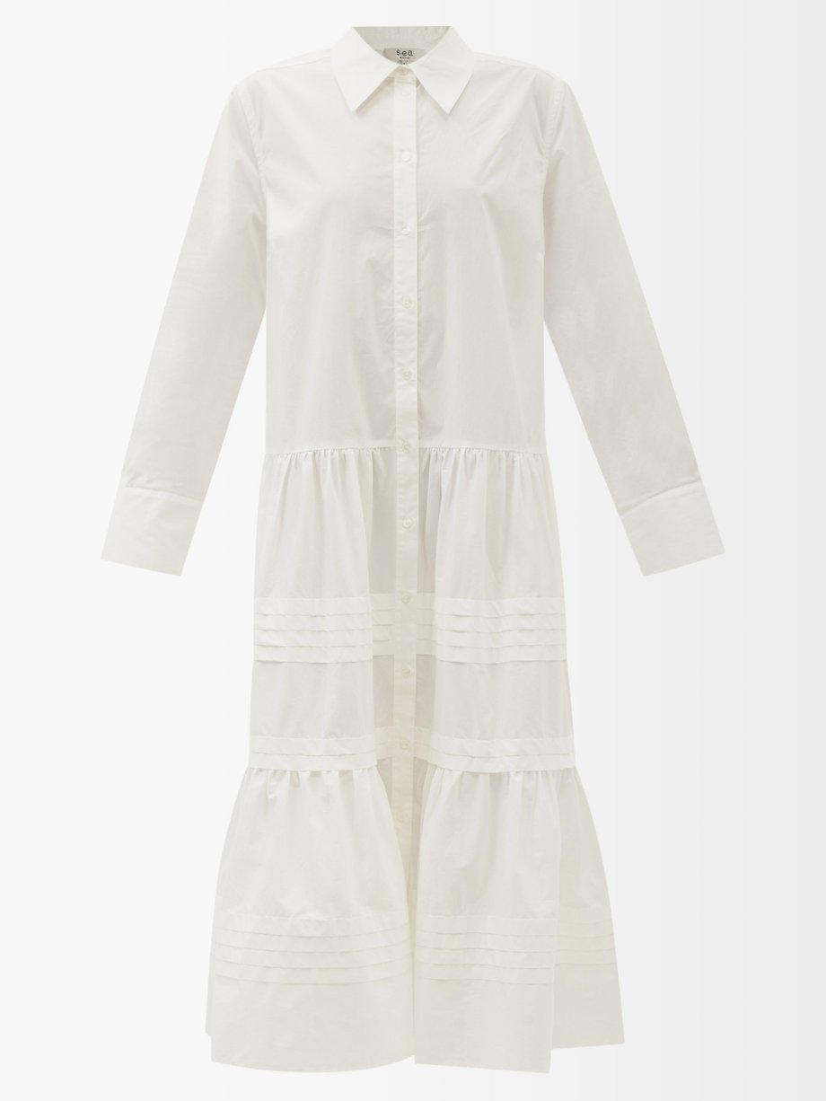 Alaia】ポプリン エッグシャツ ドレス（ホワイト） (ALAIA/ワンピース
