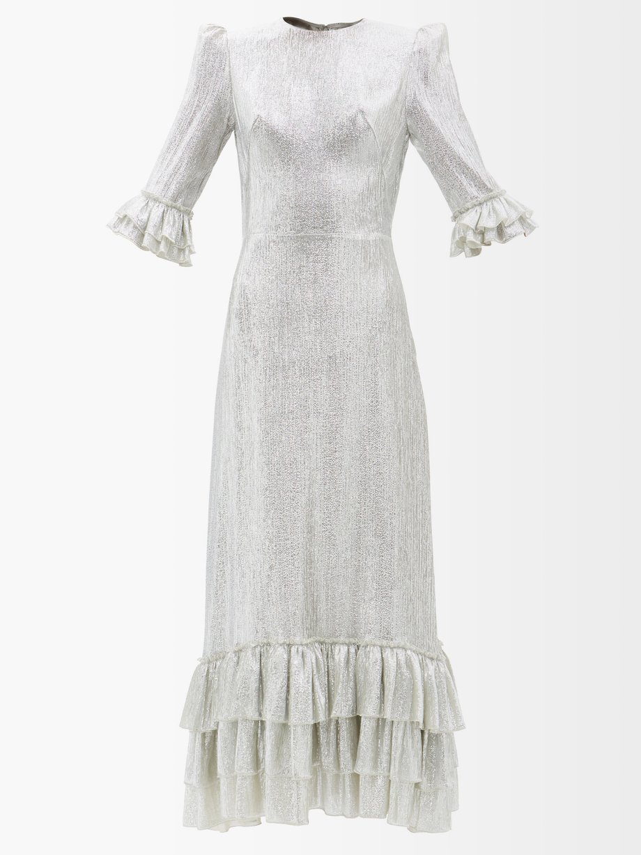 Silver The Cinderella lamé maxi dress | The Vampire's Wife ...