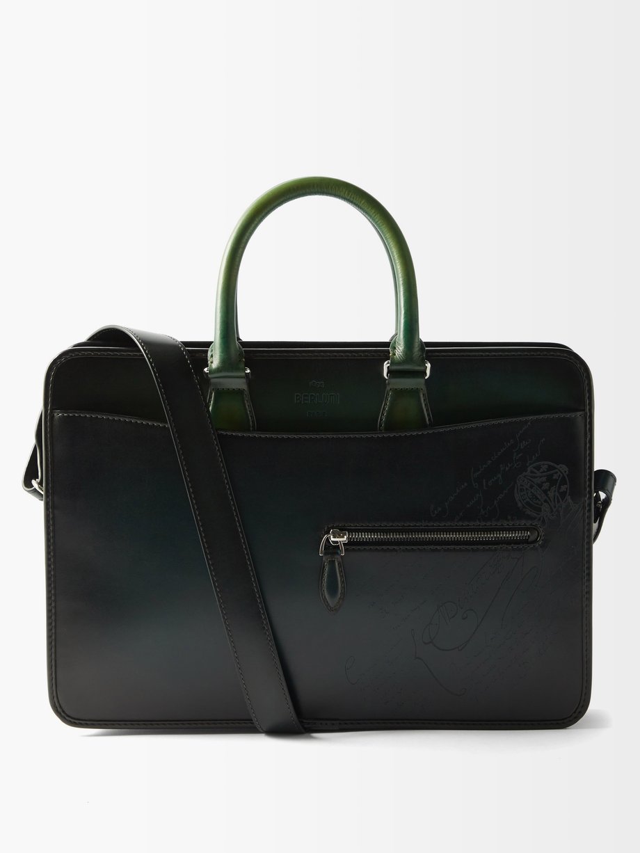 Un Jour mini leather briefcase Green Berluti | MATCHESFASHION FR