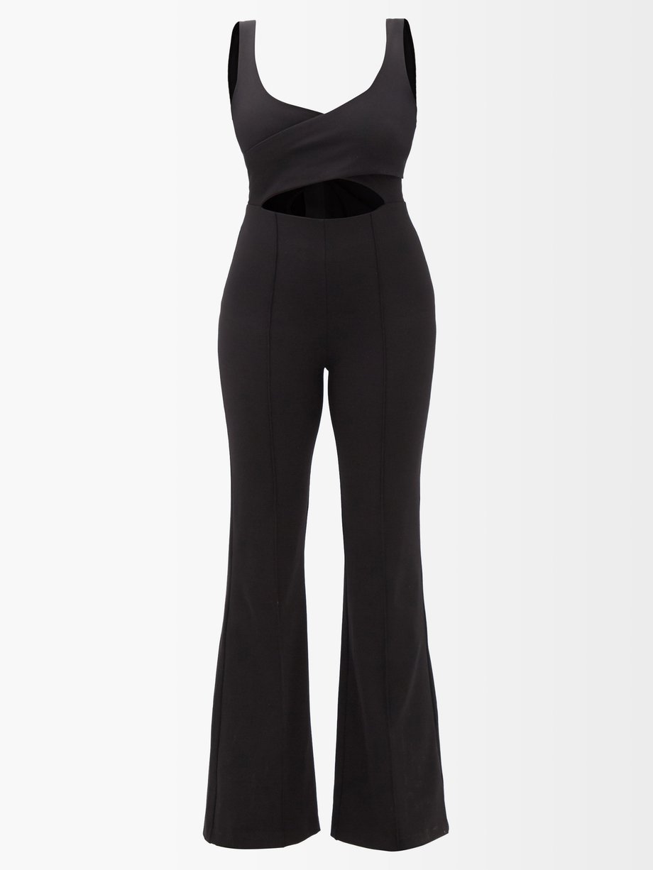 Black Reno cutout ribbedjersey jumpsuit GAUGE81 MATCHESFASHION US