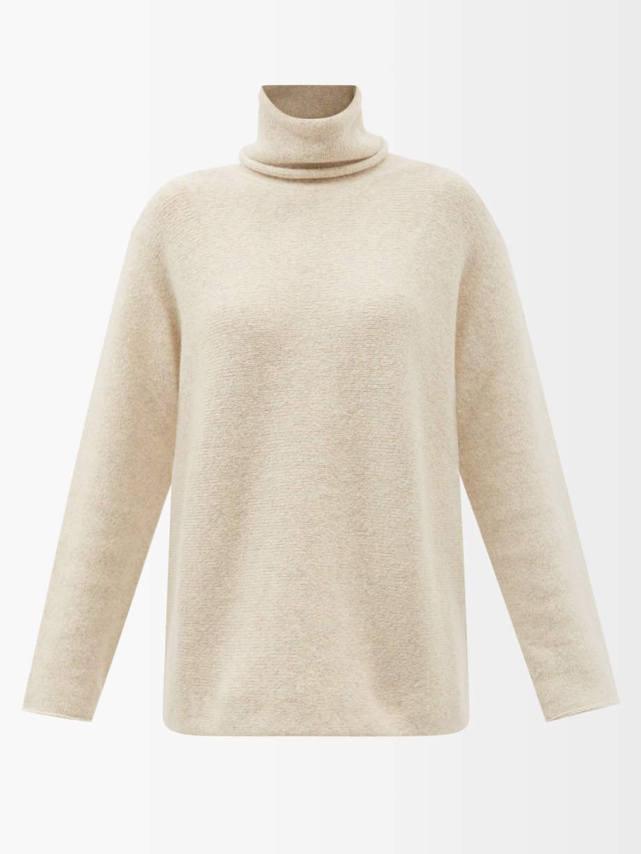 Beige Roll-neck baby-alpaca sweater | Lauren Manoogian | MATCHESFASHION AU