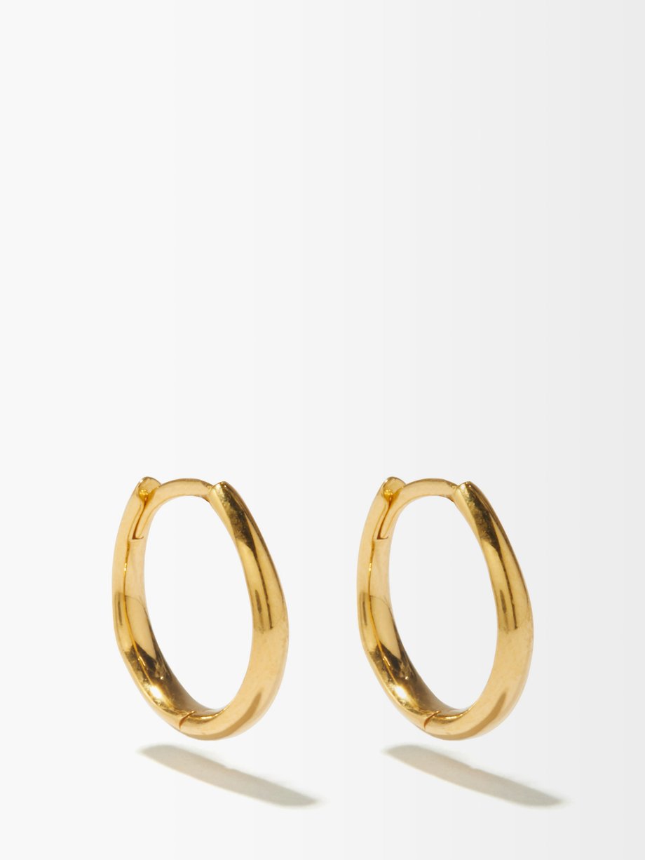 소피 부하이 귀걸이 Sophie Buhai Gold Intrinsic small 18kt gold-vermeil hoop earrings
