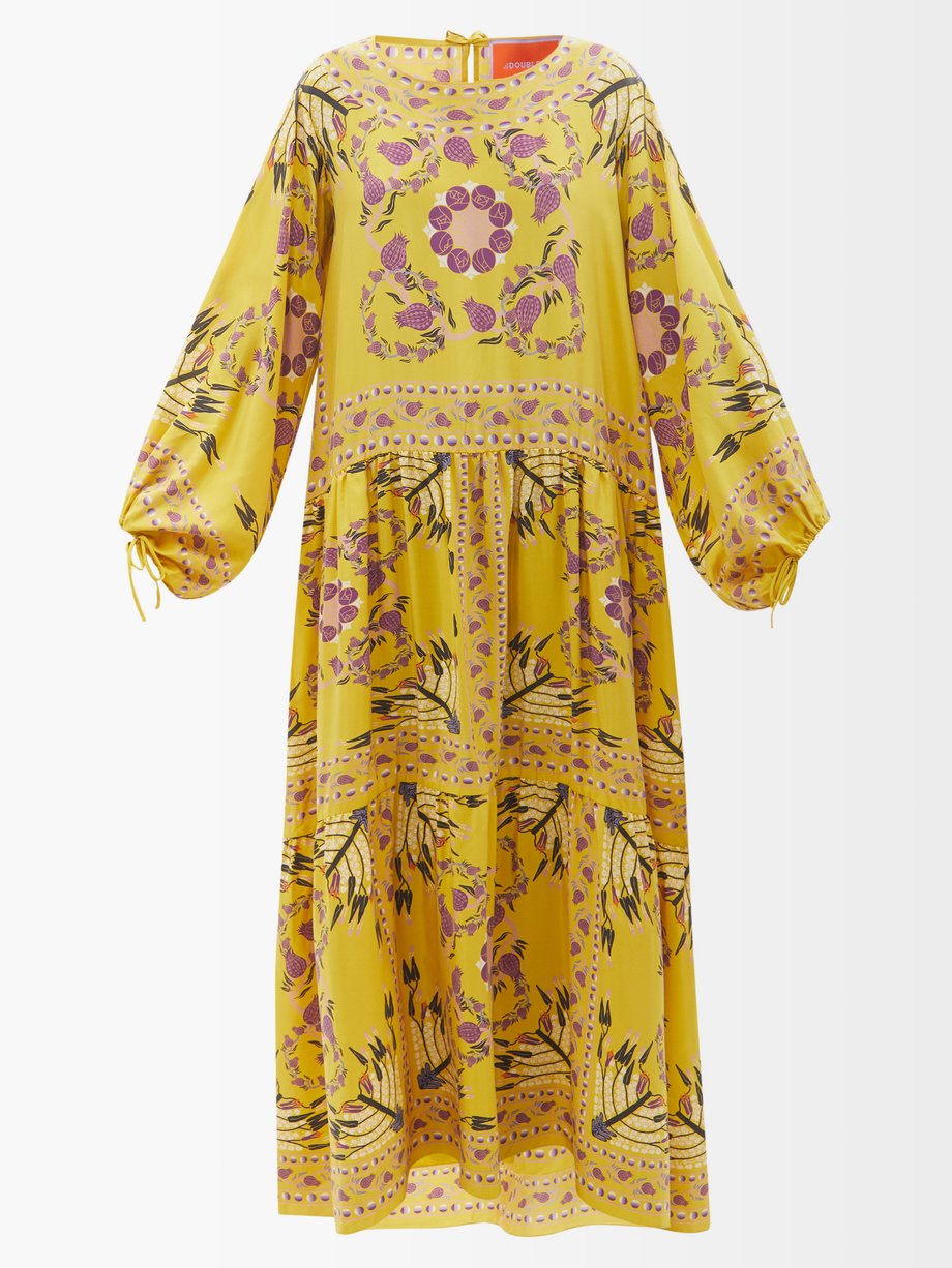 La DoubleJ Print Vesta floral-print silk-satin maxi dress | 매치스패션, 모던