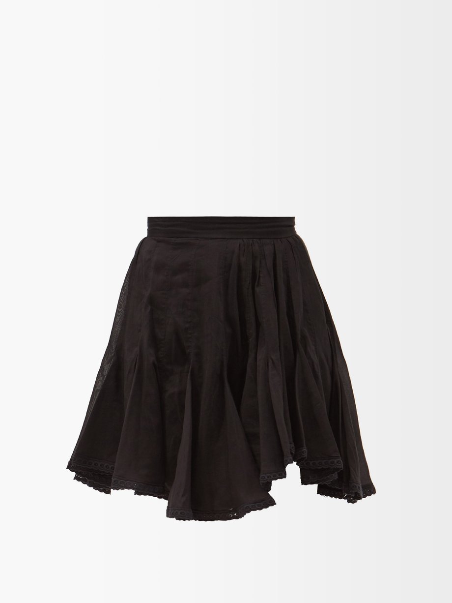 Black Griselda cotton-blend voile mini skirt | Isabel Marant ...