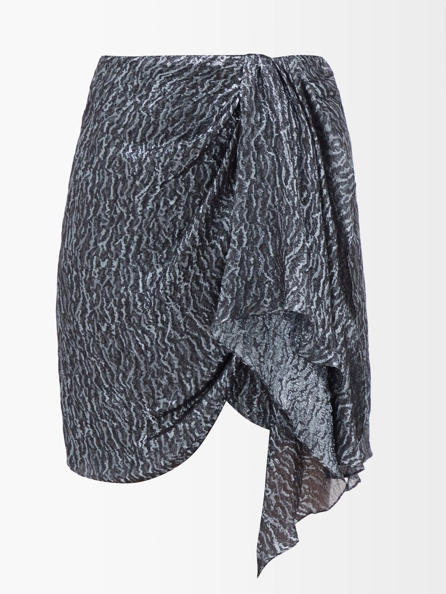 Isabel Marant Silver Missolya lame-jacquard mini skirt