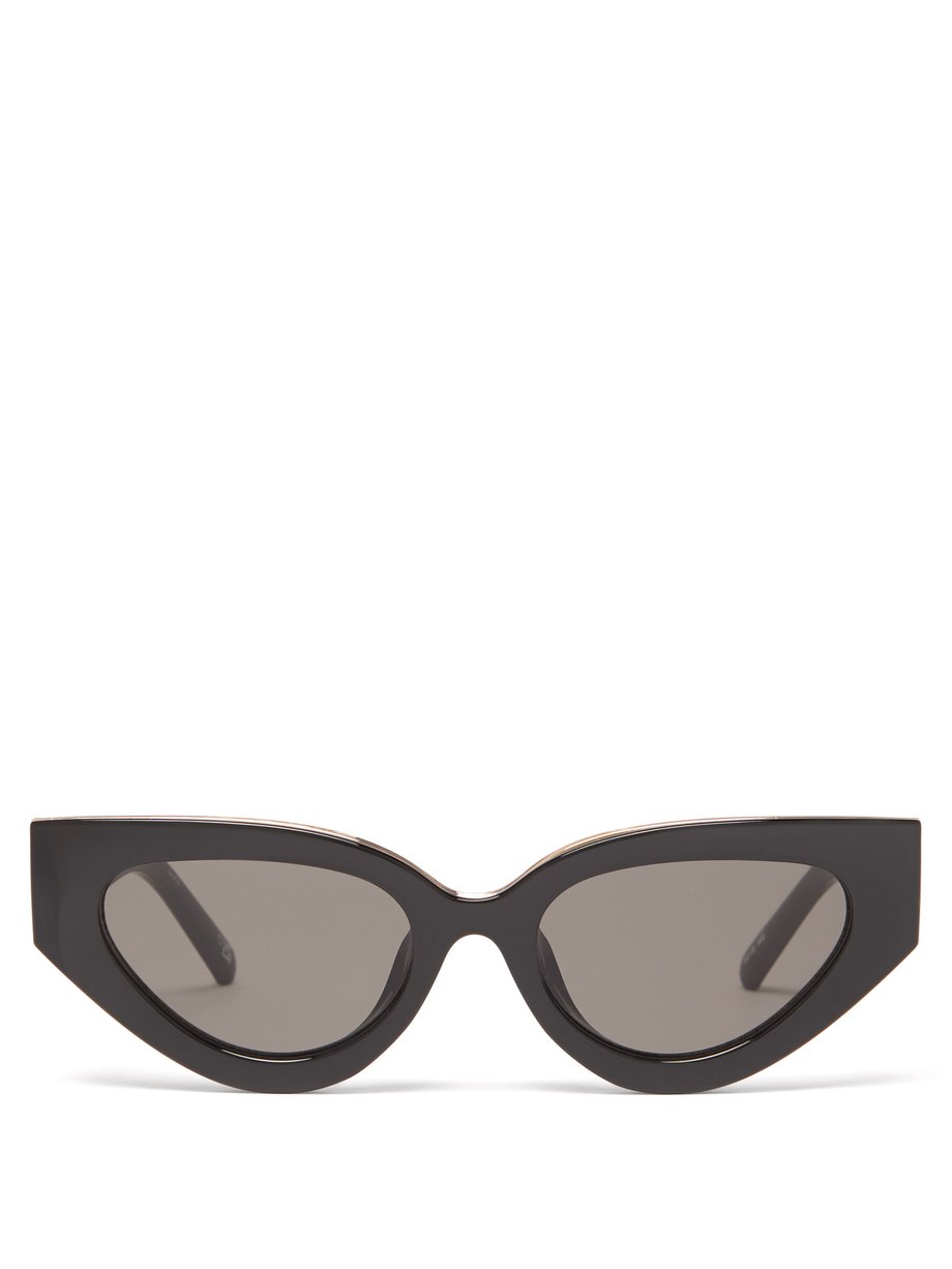 Black Gold Womens MATCHESFASHION Women Accessories Sunglasses Cat Eye Sunglasses Cat-eye Acetate Sunglasses 