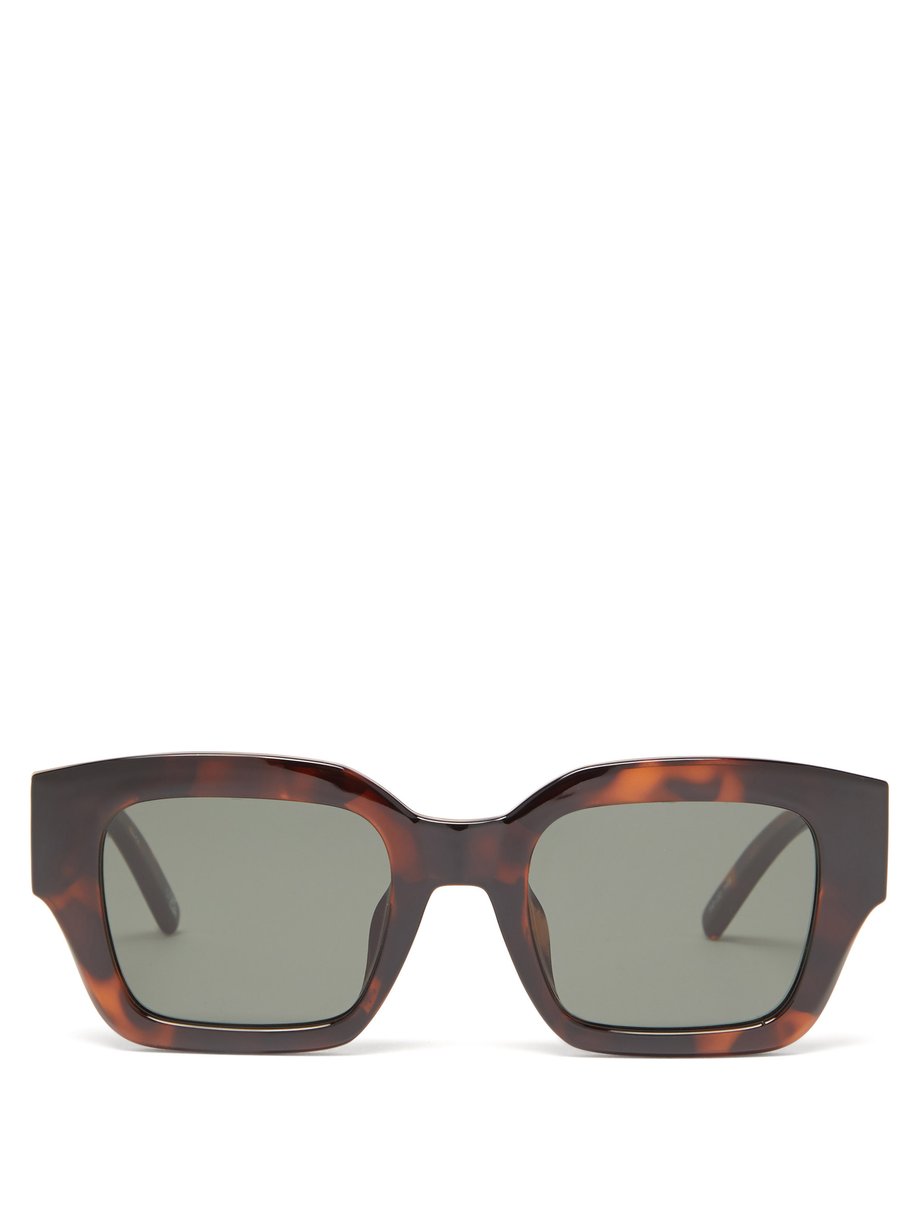Brown Hypnos square acetate sunglasses | Le Specs | MATCHESFASHION UK