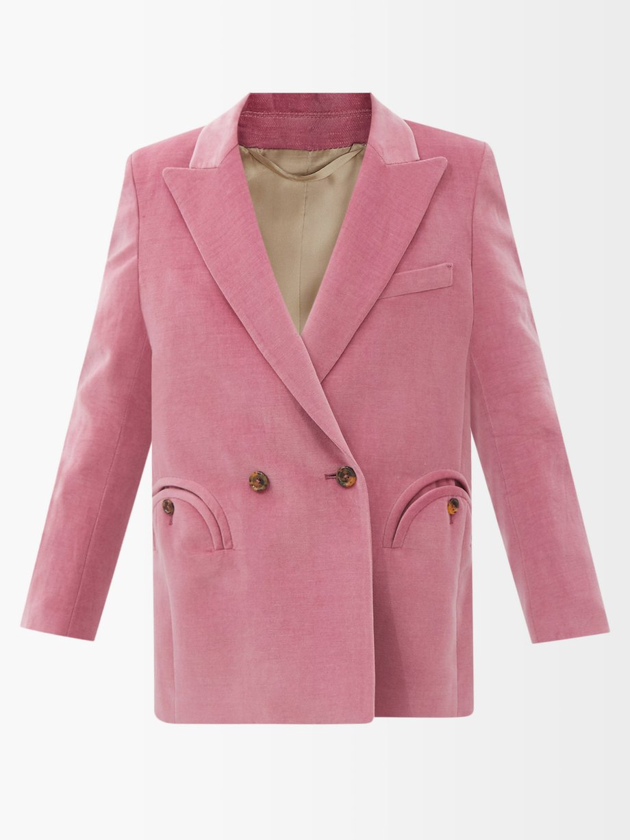 Pink Jealousy Peonia cotton-blend twill blazer | Blazé Milano ...