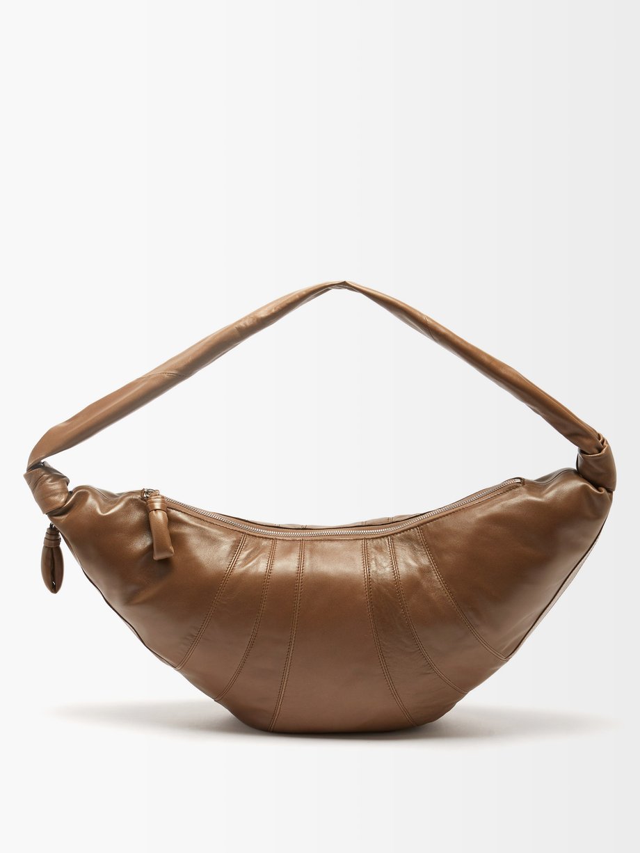 Croissant large leather cross-body bag Brown Lemaire | MATCHESFASHION FR