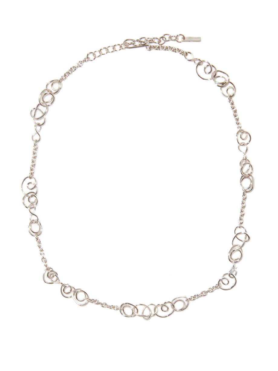 Platinum-plated recycled sterling-silver necklace Metallic ...