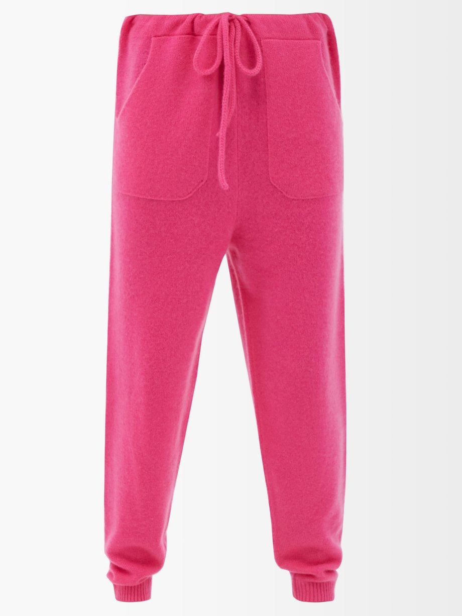 Pink Womens Tapered Cashmere Track Pants MATCHESFASHION Women Clothing Pants Sweatpants 