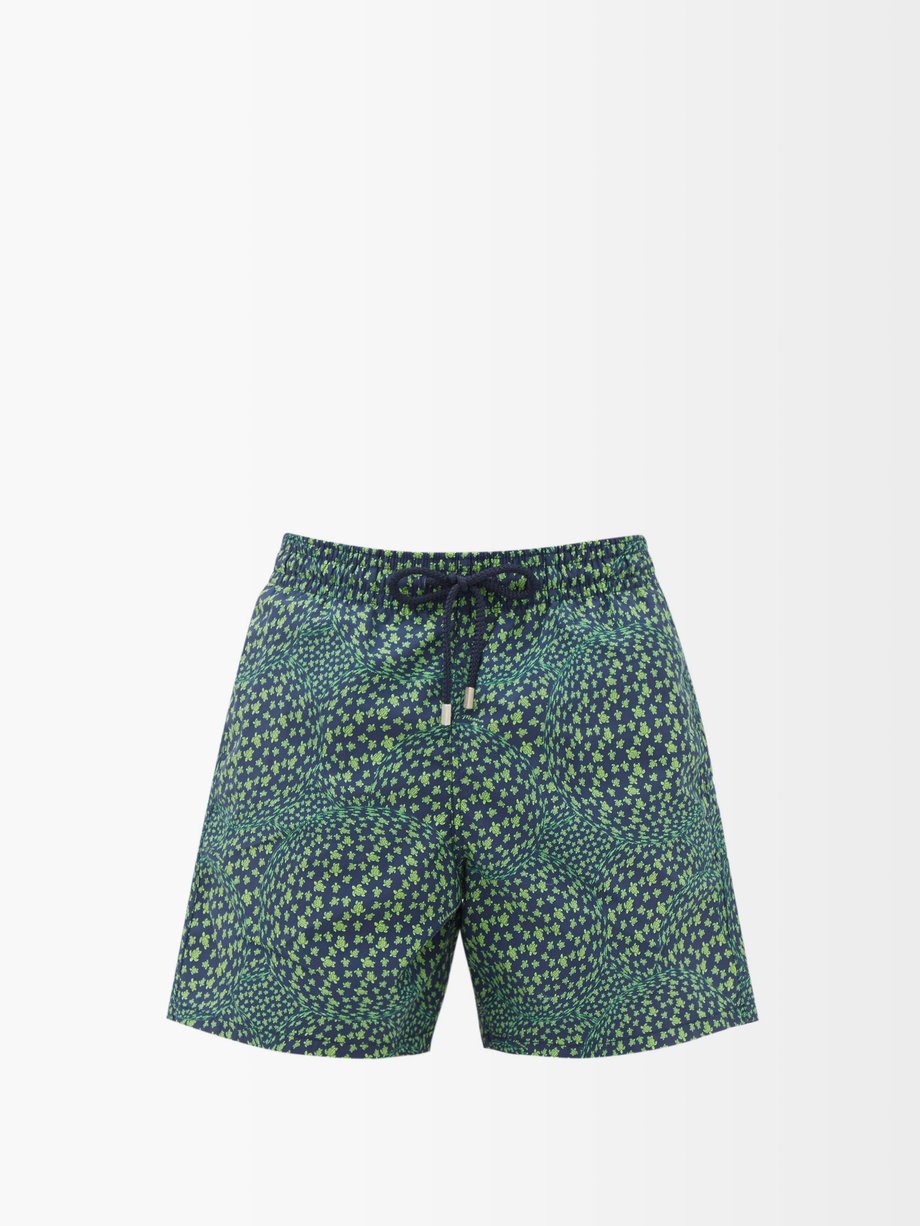Vilebrequin Vilebrequin Moorea turtle-print recycled-shell swim shorts ...