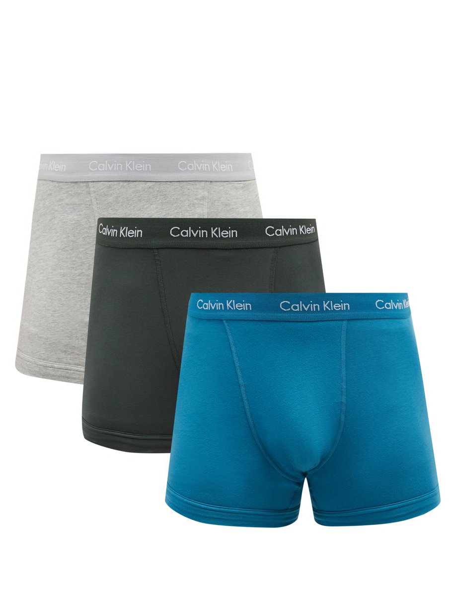 Multi Pack Of Three Logo-jacquard Cotton-blend Trunks MATCHESFASHION Men Clothing Underwear Socks Mens 