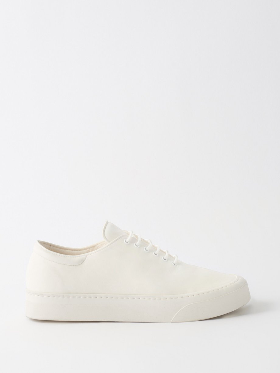 Neutral Marie H leather trainers | The Row | MATCHESFASHION UK