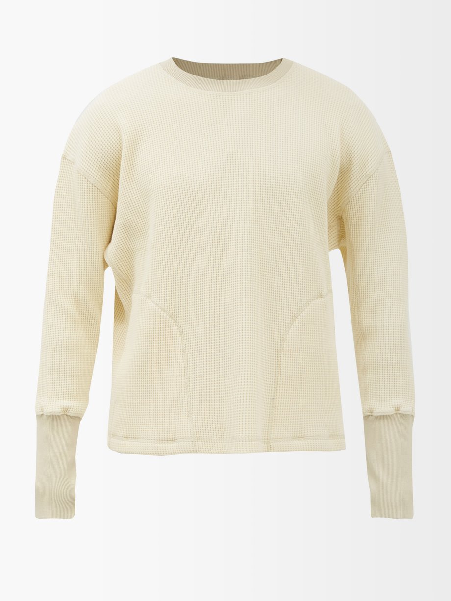 Neutral Waffle-knit cotton sweater | Nicholas Daley | MATCHESFASHION UK