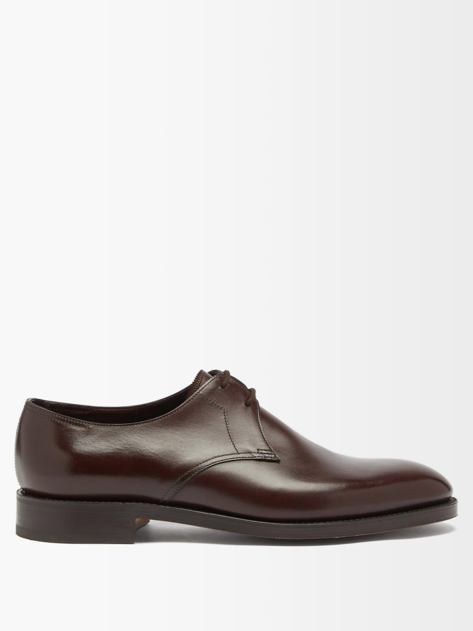 Mens Dark Brown Haldon Leather Derby Shoes MATCHESFASHION Men Shoes Flat Shoes Formal Shoes 