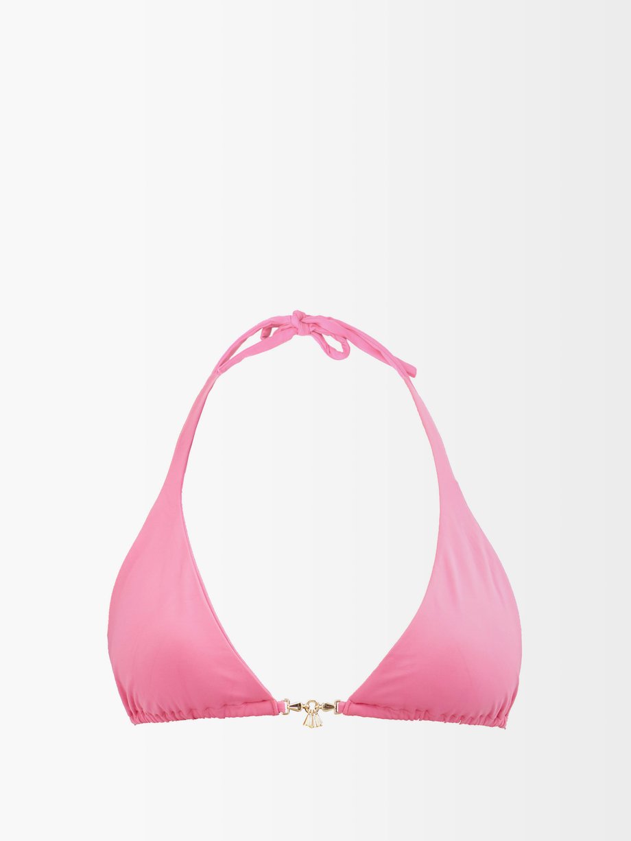 Pink Dubai triangle bikini top | Melissa Odabash | MATCHESFASHION AU