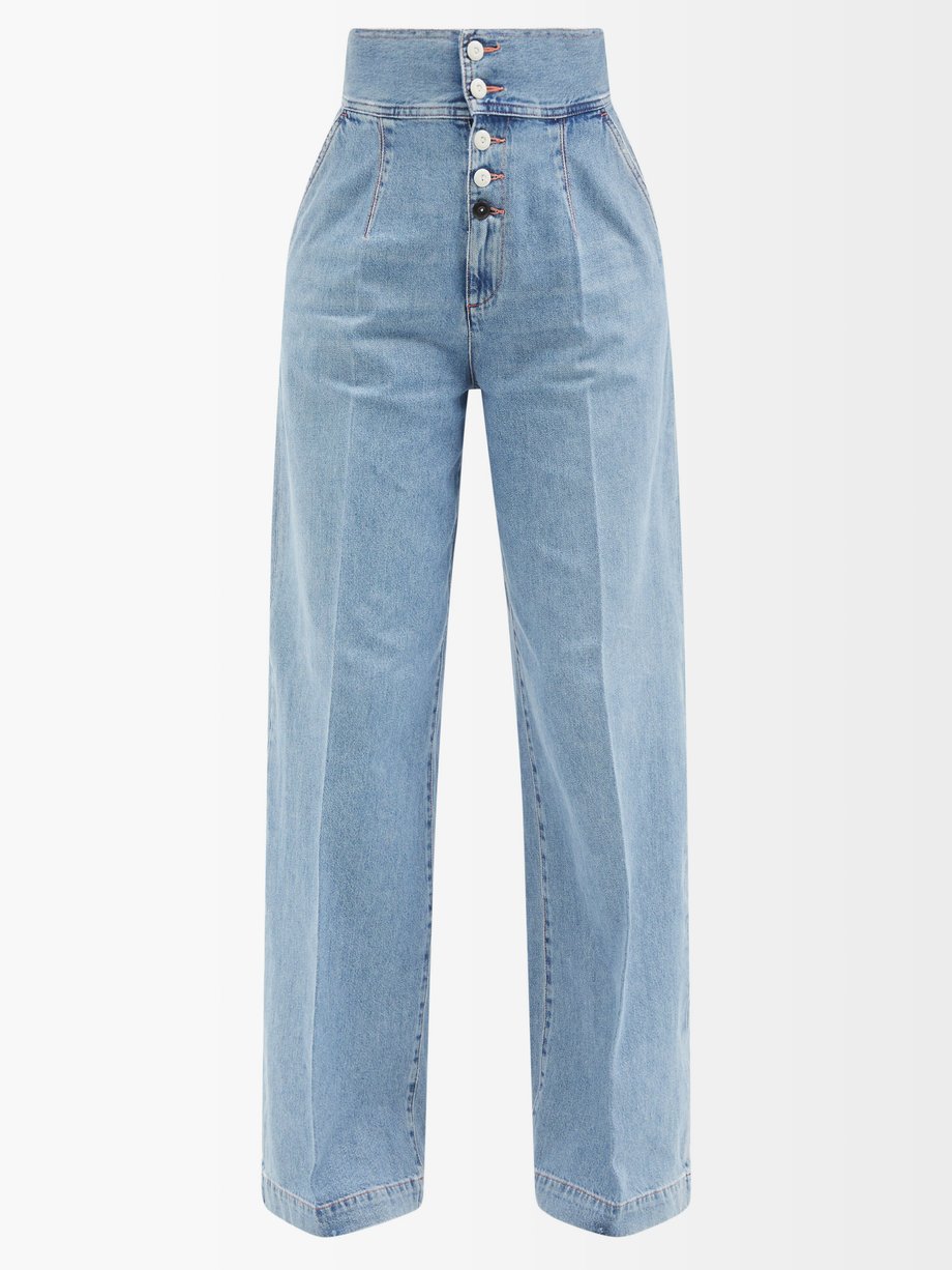 Matchesfashion Femme Vêtements Pantalons & Jeans Jeans Baggy & Large Jean ample plissé 