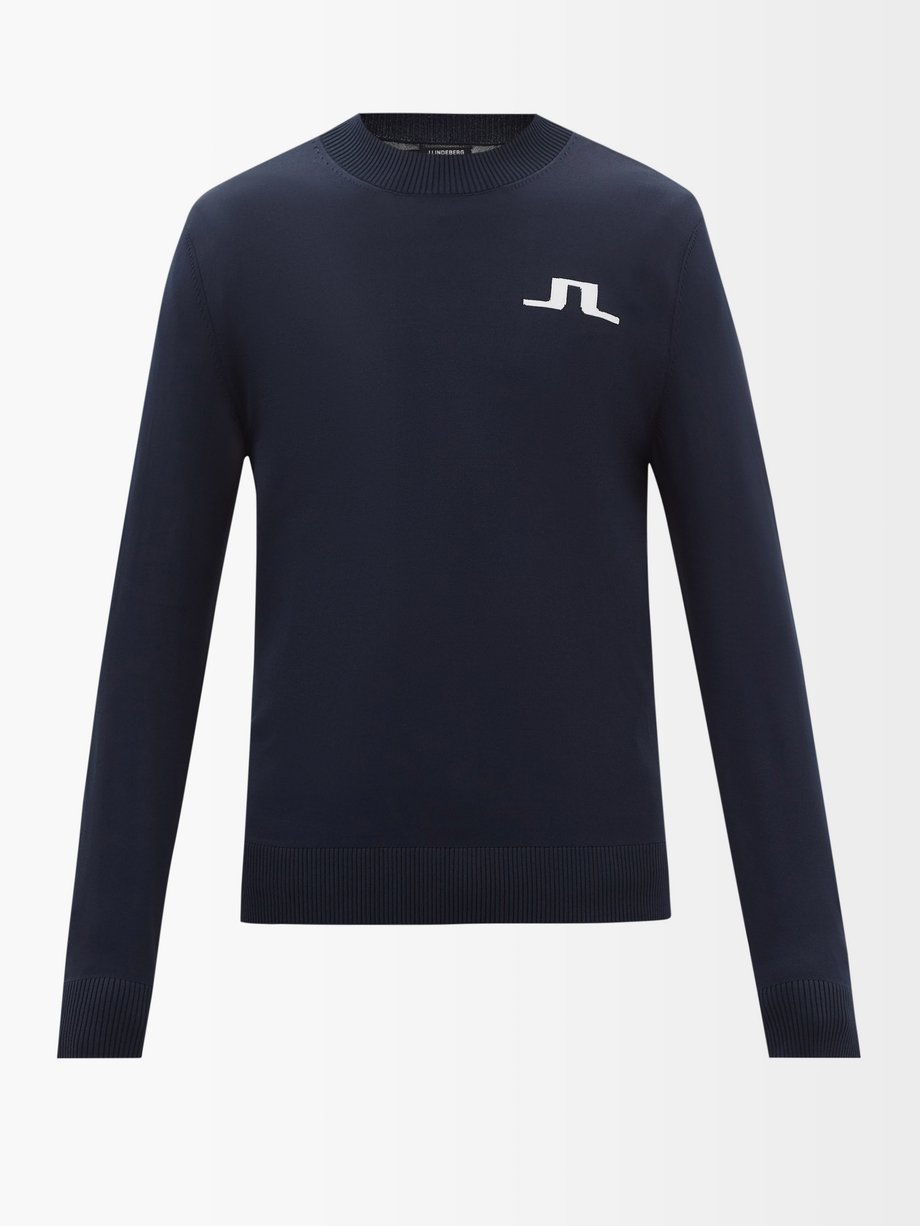 Navy Gus technicalknit golf sweater J.Lindeberg MATCHESFASHION UK