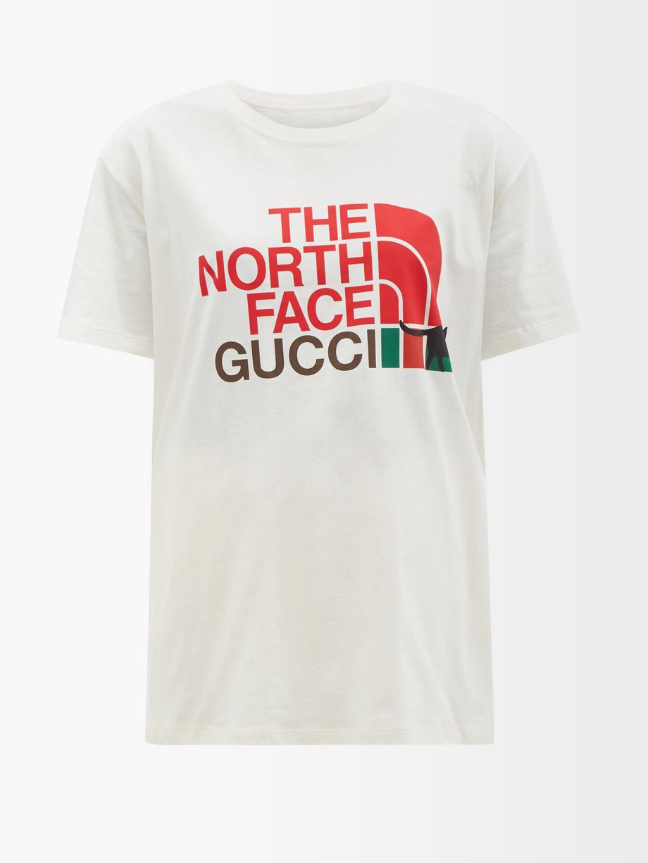 Neutral X The North Face Printed Cotton Jersey T Shirt Gucci Matchesfashion Uk