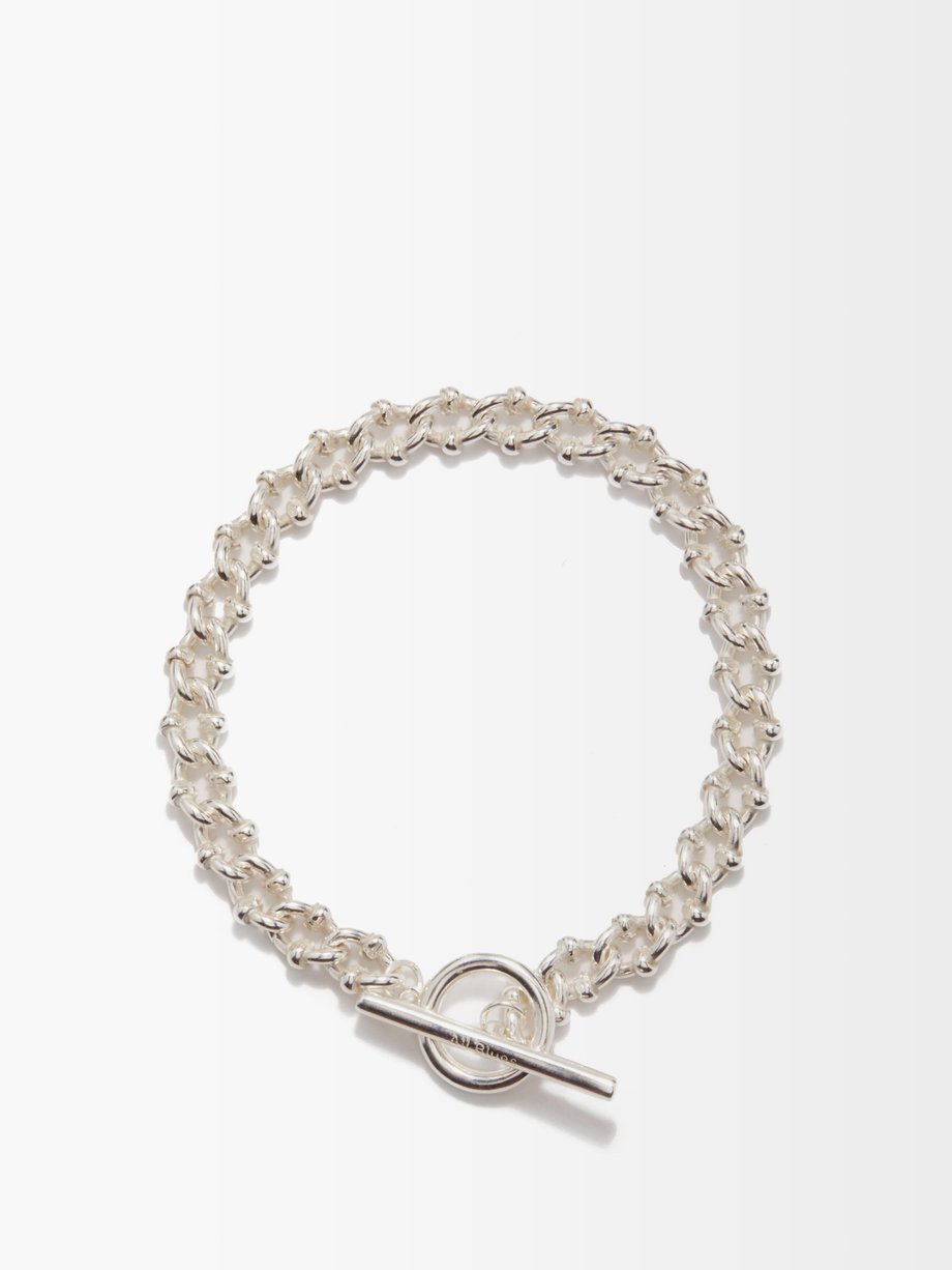 Silver Mens Dna Sterling-silver Bracelet MATCHESFASHION Men Accessories Jewelry Bracelets 