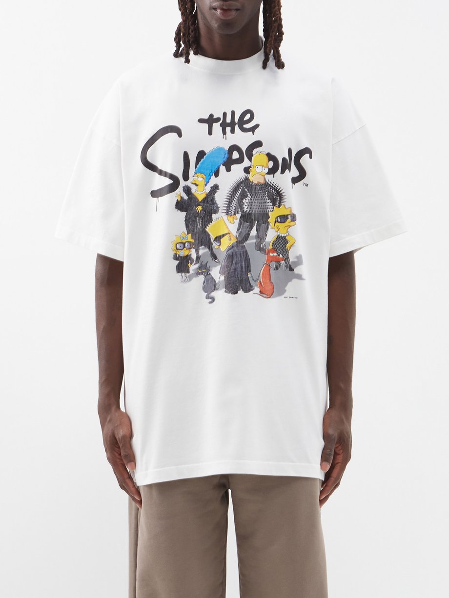 X The Simpson printed cotton-jersey T-shirt