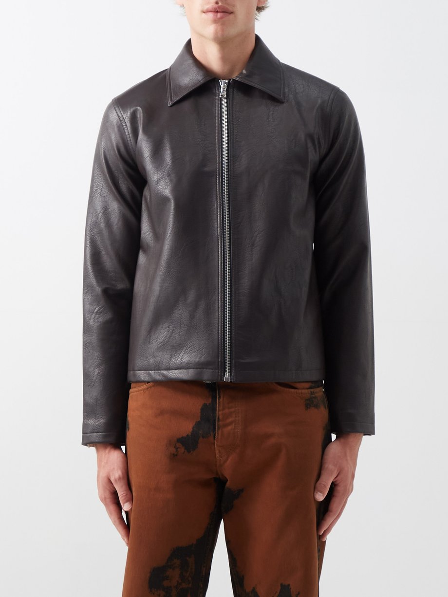 Brown Truth faux-leather jacket | Séfr | MATCHESFASHION US