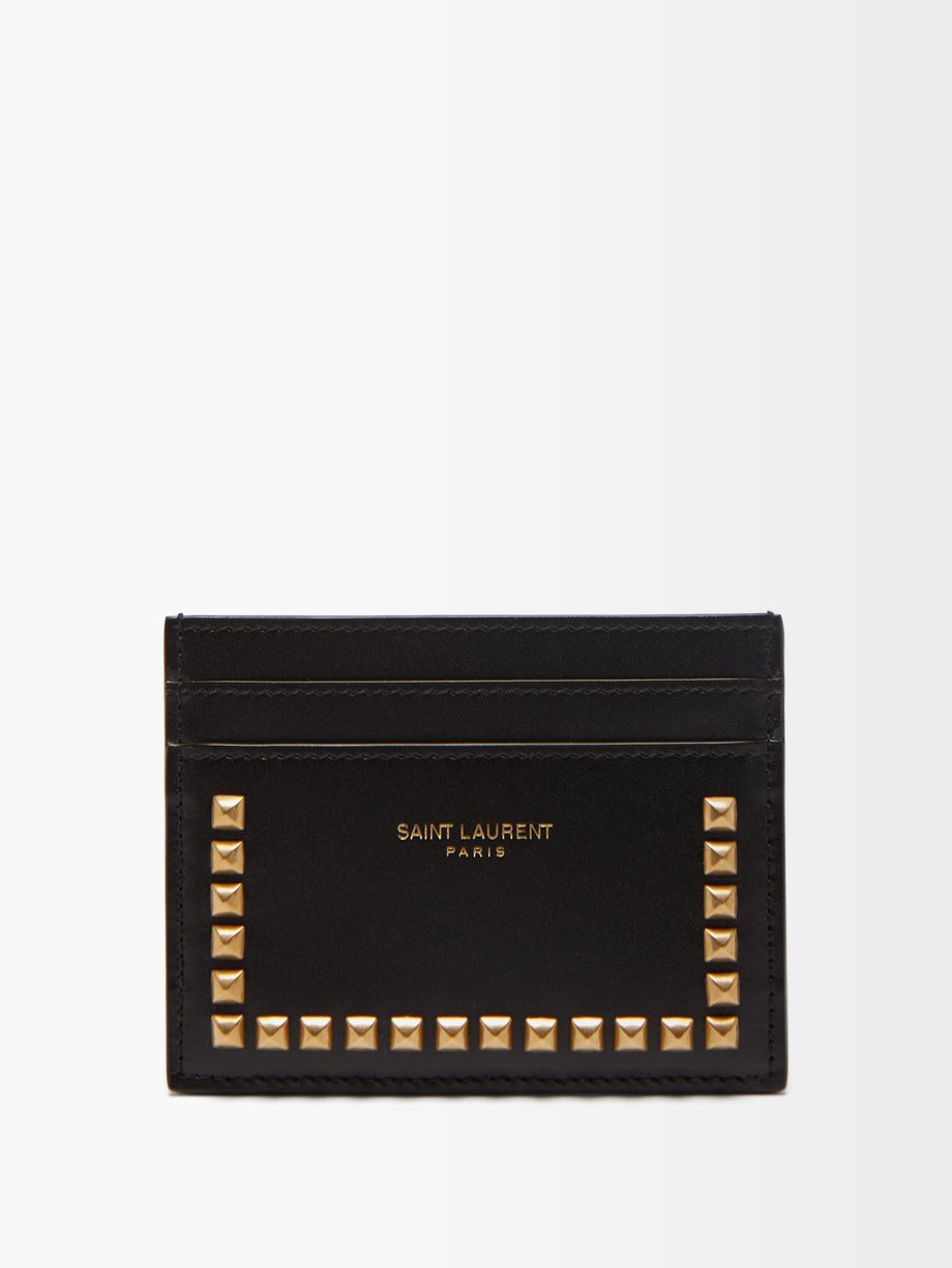 saint laurent studded card holder