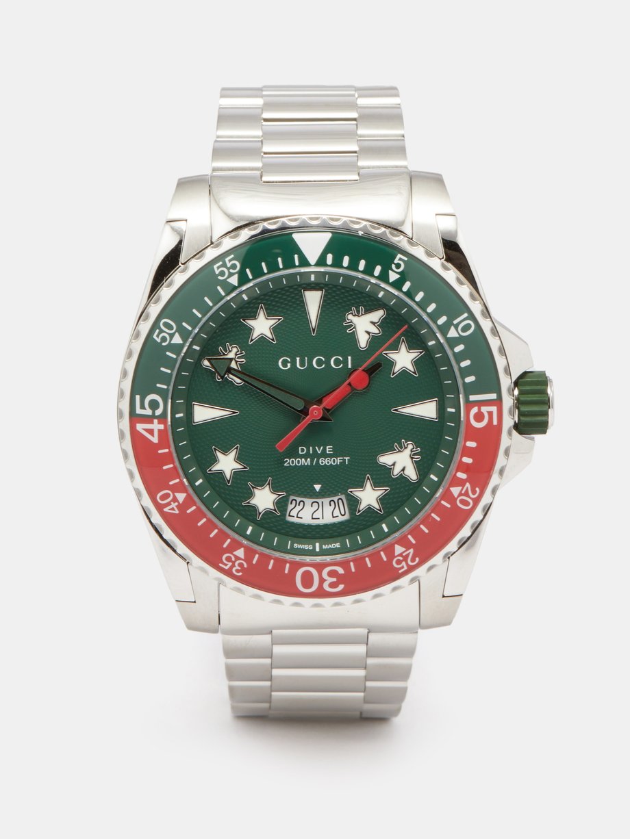 Metallic stainless-steel watch | Gucci |