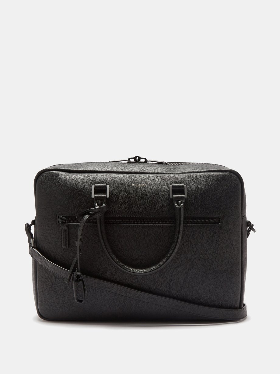 Mens Leather Briefcase Black MATCHESFASHION Men Accessories Bags Laptop Bags 