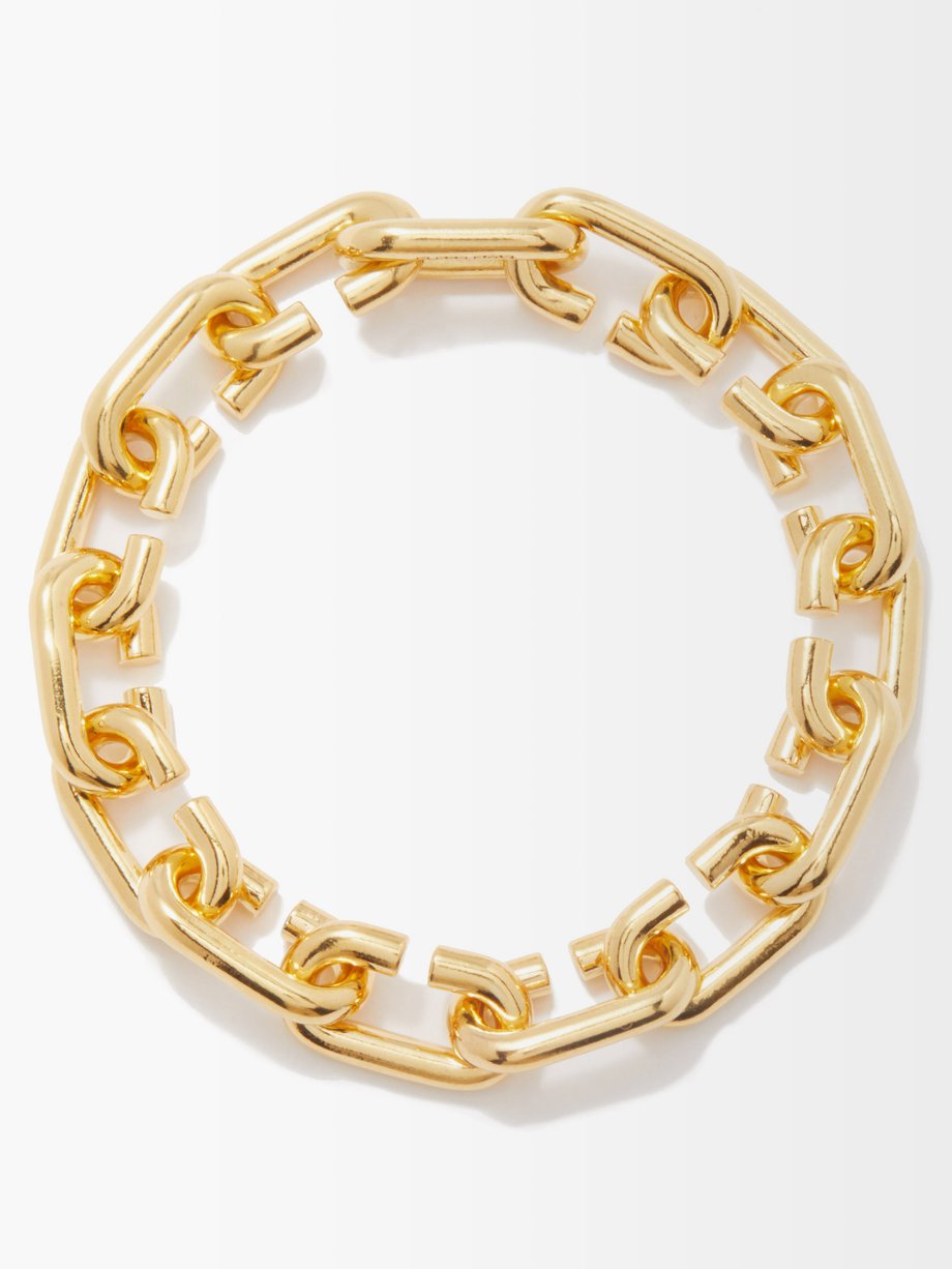 Gold C-link gold-plated sterling-silver bracelet | All Blues ...