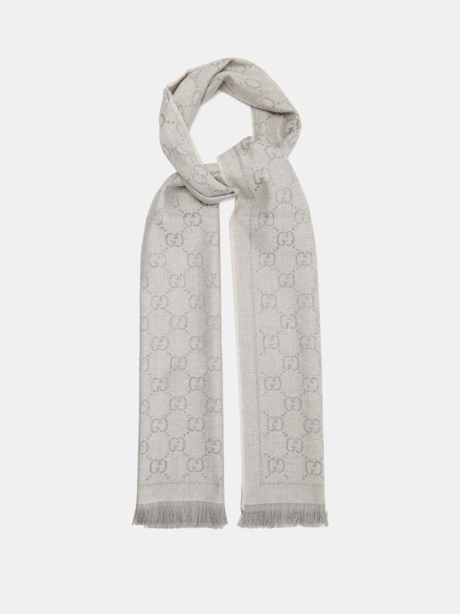GG-jacquard wool scarf | Gucci MATCHESFASHION US