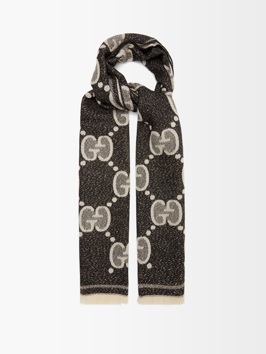 Black GG-jacquard metallic wool-blend | Gucci | MATCHESFASHION US