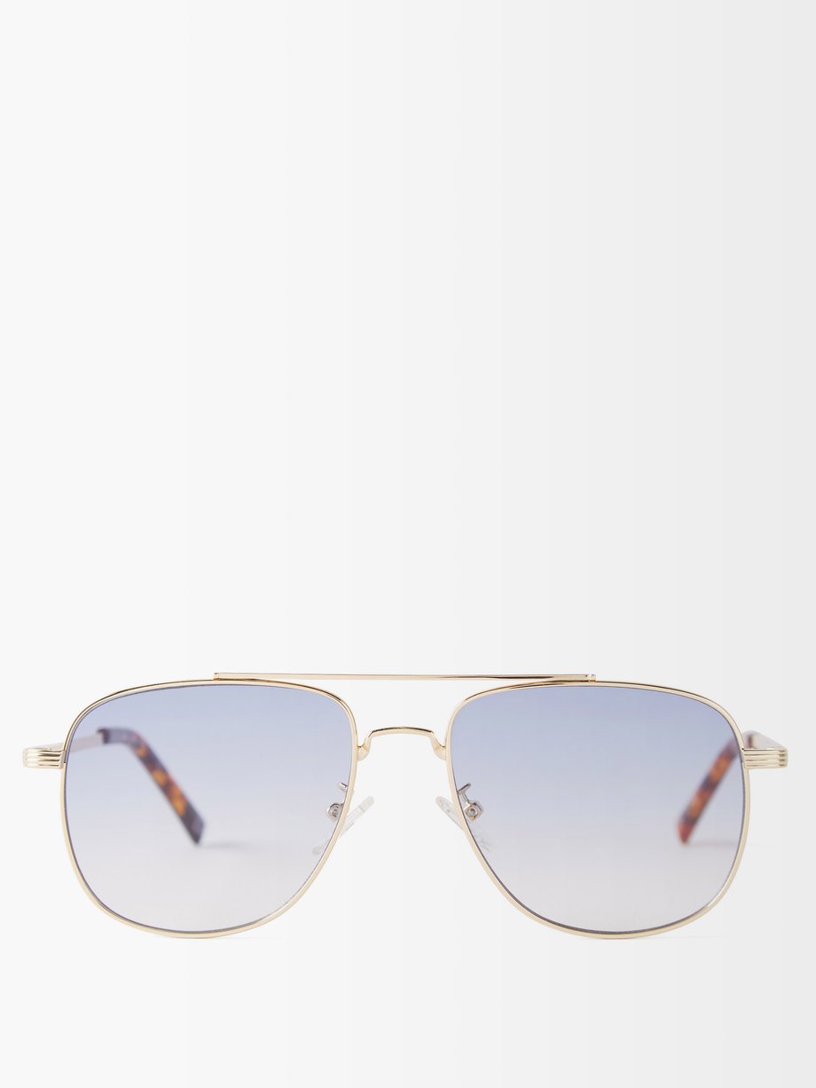 Le Specs Le Specs The Charmer aviator metal sunglasses Gold ...