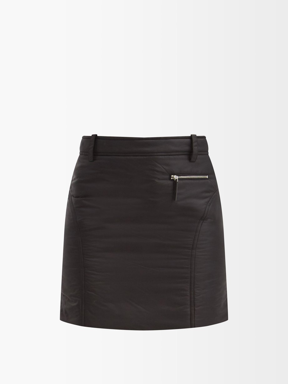 Black Mitsi quilted mini skirt | Khaite | MATCHESFASHION US