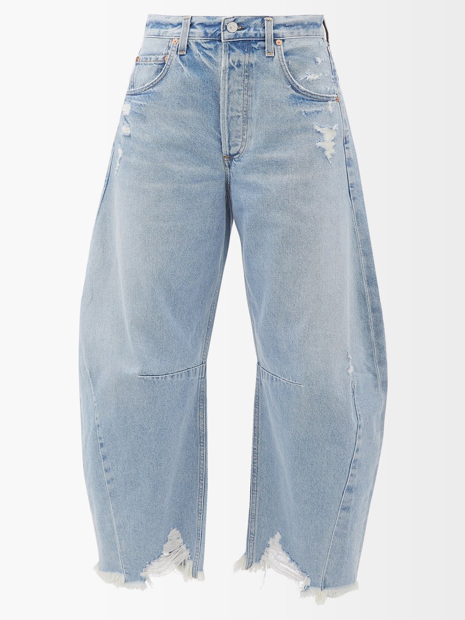 Blue Horseshoe distressed curve-leg jeans | Citizens of Humanity ...