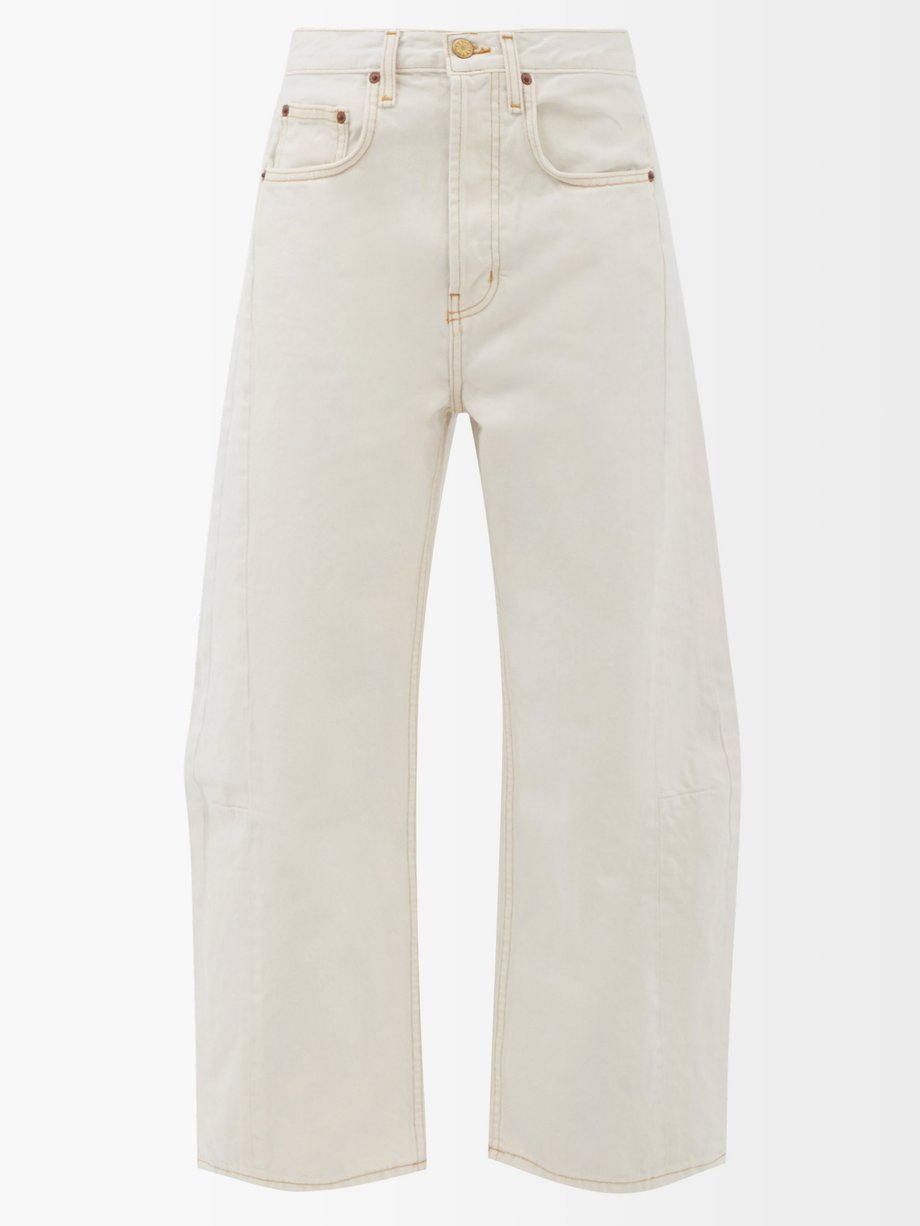 Lasso barrel-leg cropped jeans White B Sides | MATCHESFASHION FR