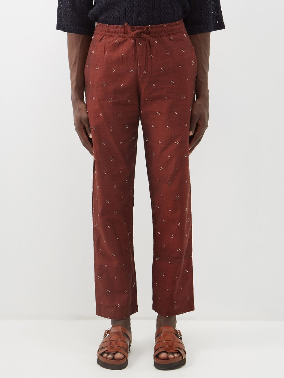 Red Malibu drawstring cotton-twill trousers | SMR Days | MATCHESFASHION US
