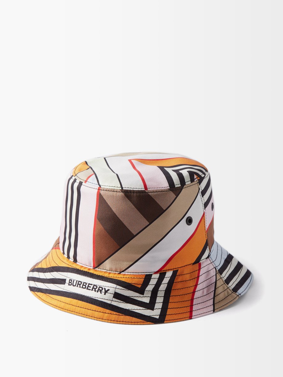 orange burberry hat