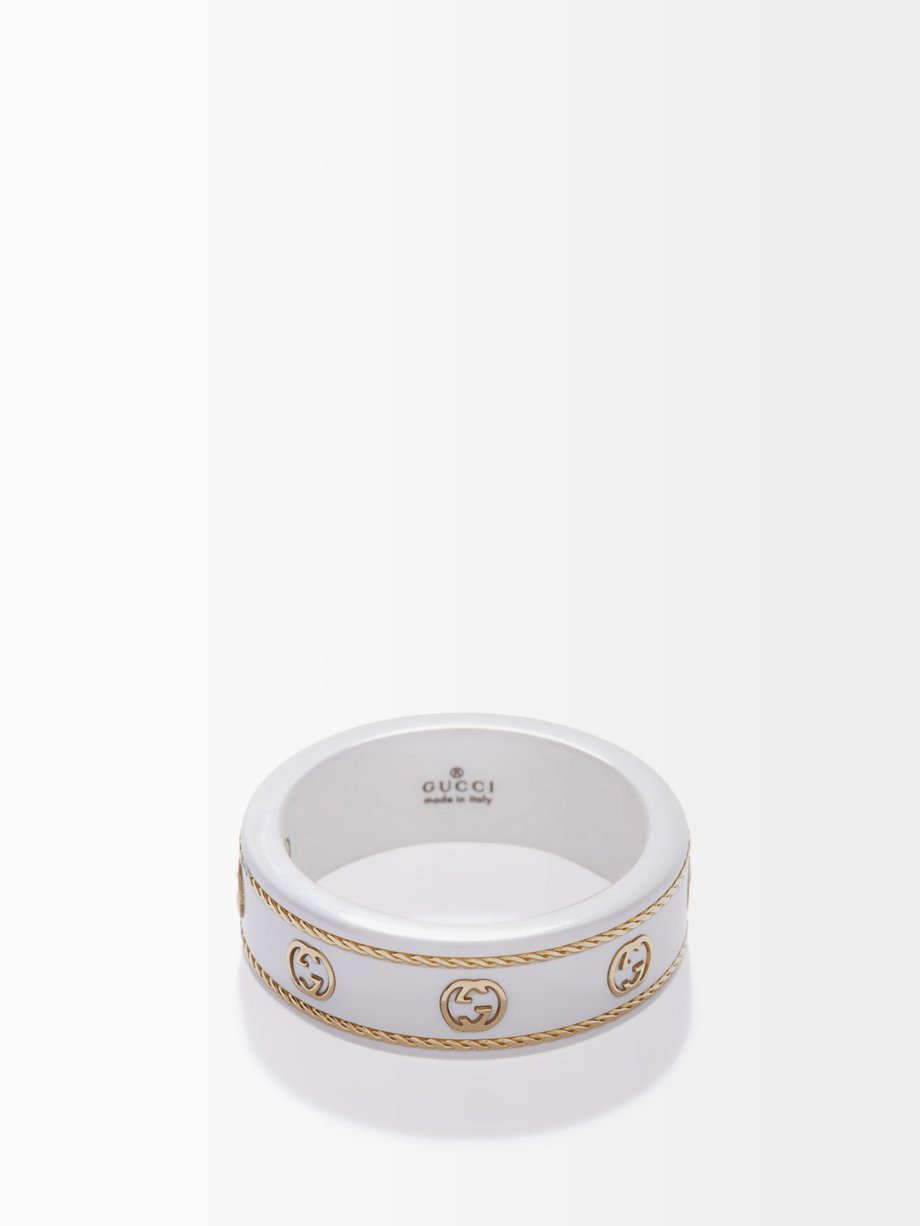 gucci white zirconia ring