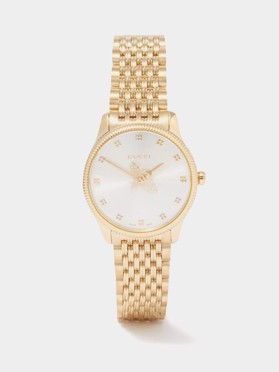 Metallic G-Timeless gold-PVD watch | Gucci | MATCHESFASHION AU